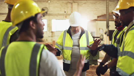 construction workers in a workshop