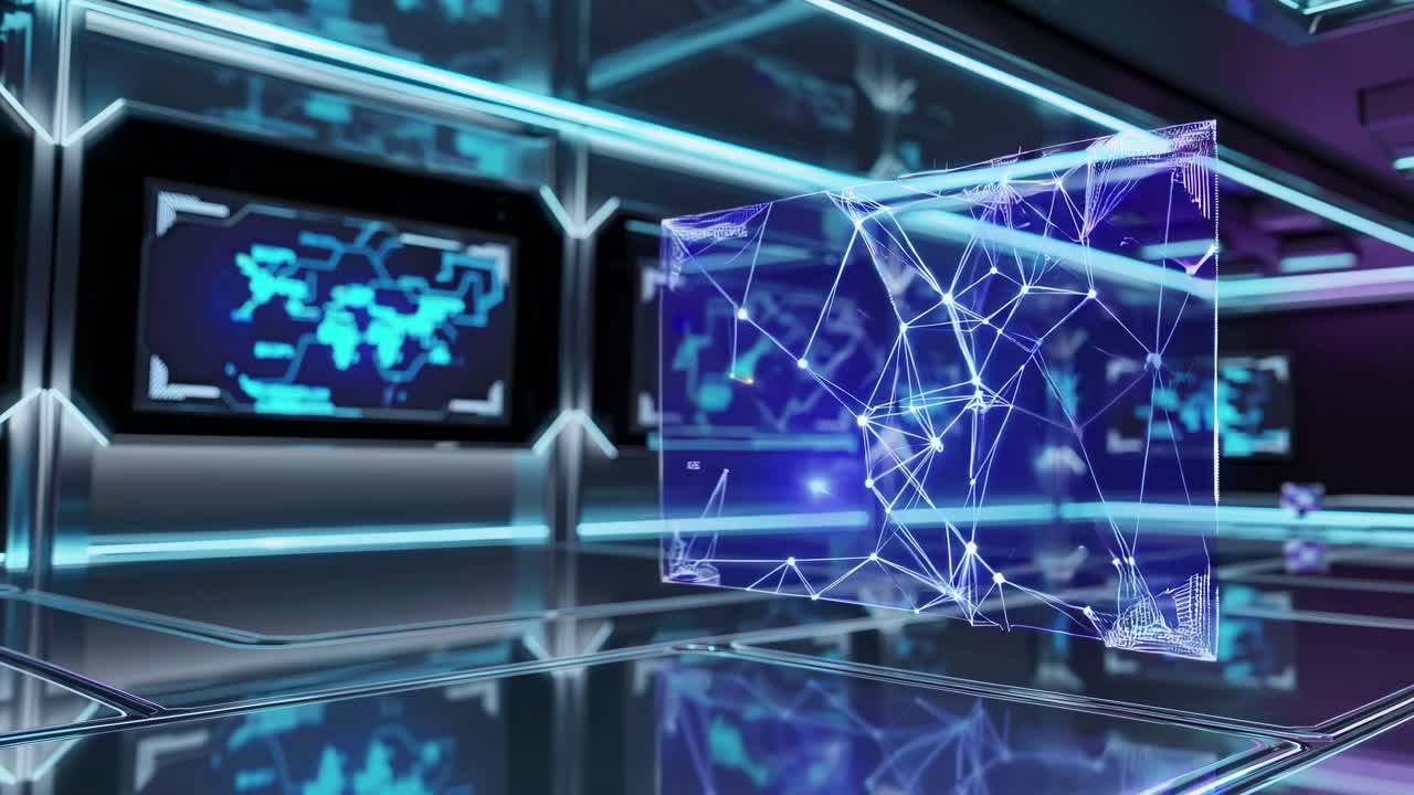 interfaz digital futurista en un entorno tecnológicamente avanzado