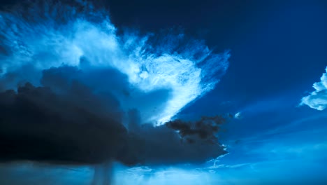 the flow of dark clouds in the sky. time lapse