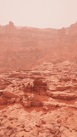 el paisaje de marte: un desierto escarpado y árido