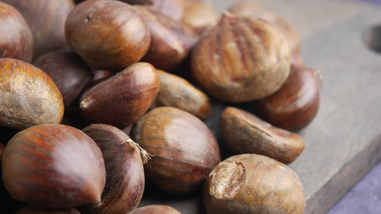 Primo piano di castagne