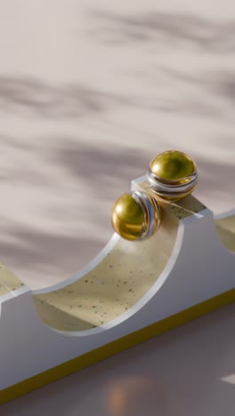 golden balls on a geometric ramp