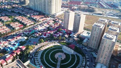 aerial photography of sakura park in erbil on 100m street