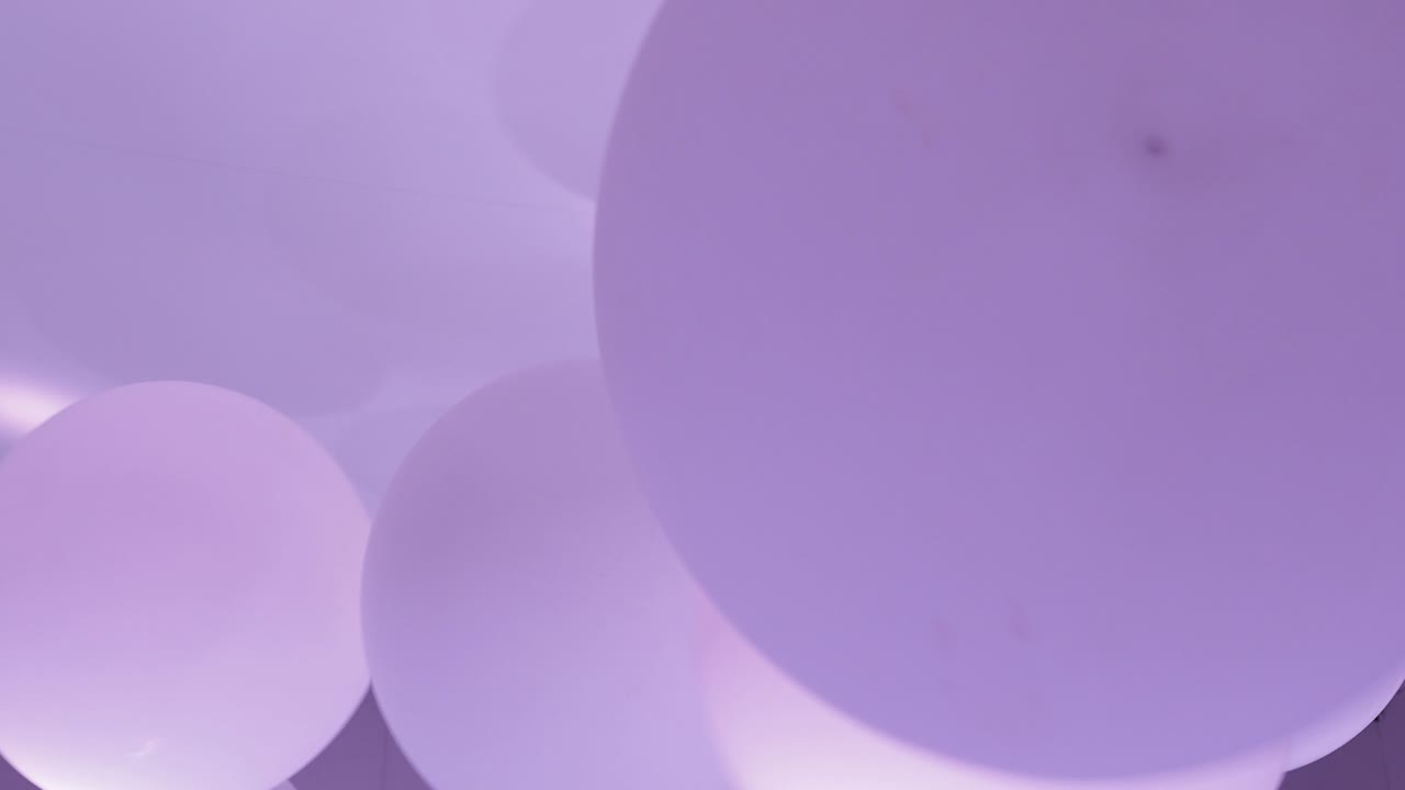 techo púrpura con patrones circulares