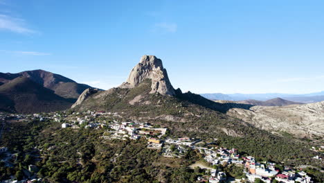 Rückwärtsschuss-Von-Peña-De-Bernal-In-Queretaro