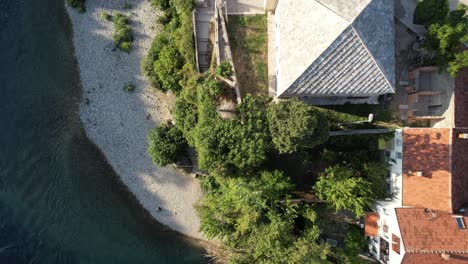 aerial view of fish pond trout