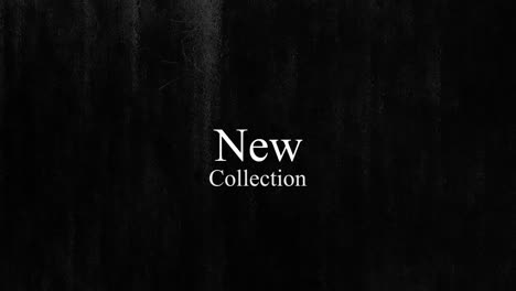 animation of flickering text season, with white vertical scratch lines moving on black background