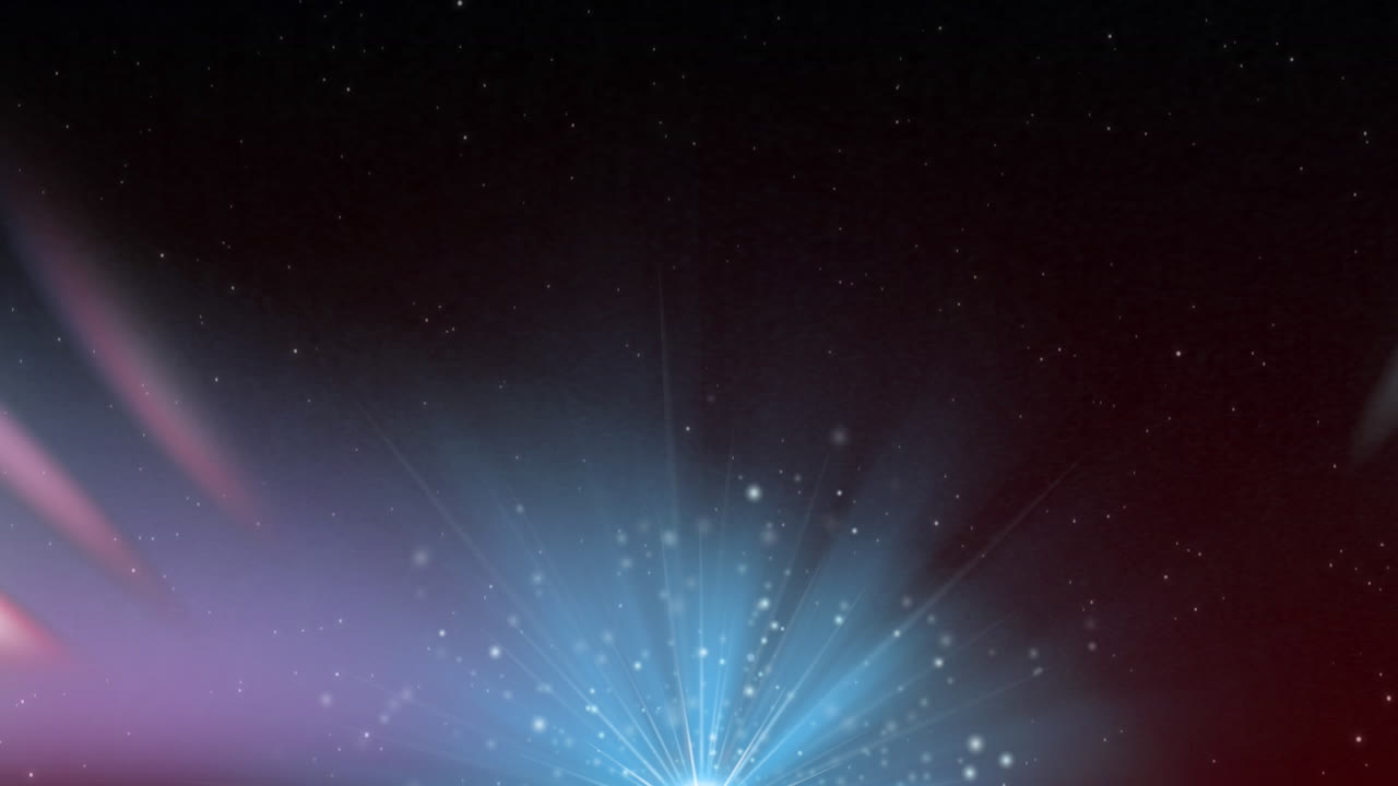 Animation of tunnel of blue glowing light trails of data transfer