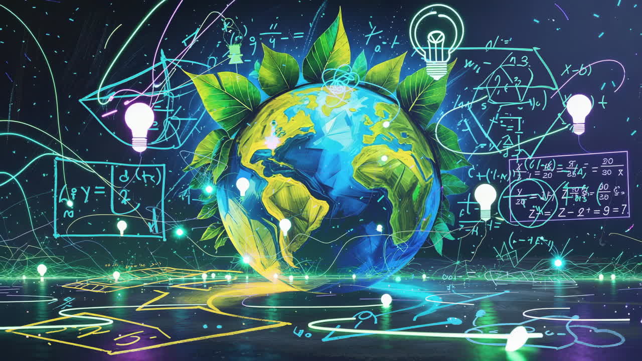 Conceptual representation of environmental sustainability, science, and global innovation
