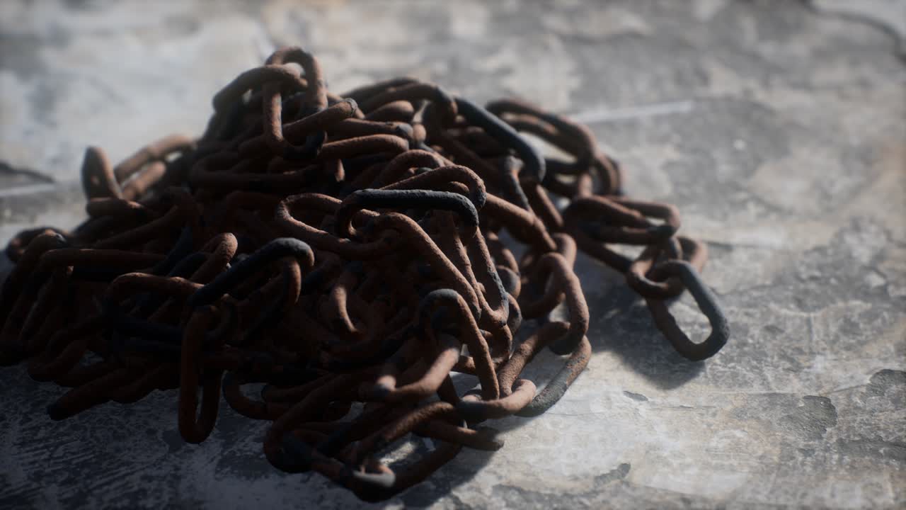 빈티지 얼룩진 손으로 만든 철 사슬