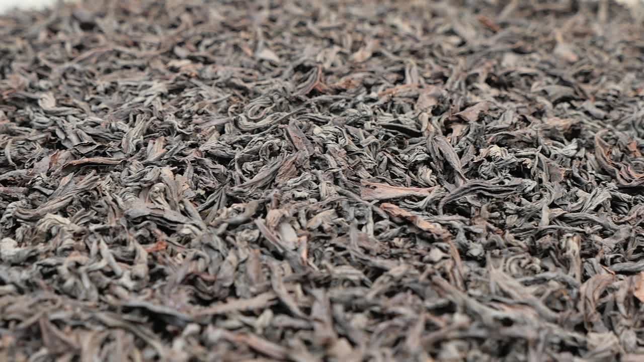 Close Up of Dried Black Tea Leaves