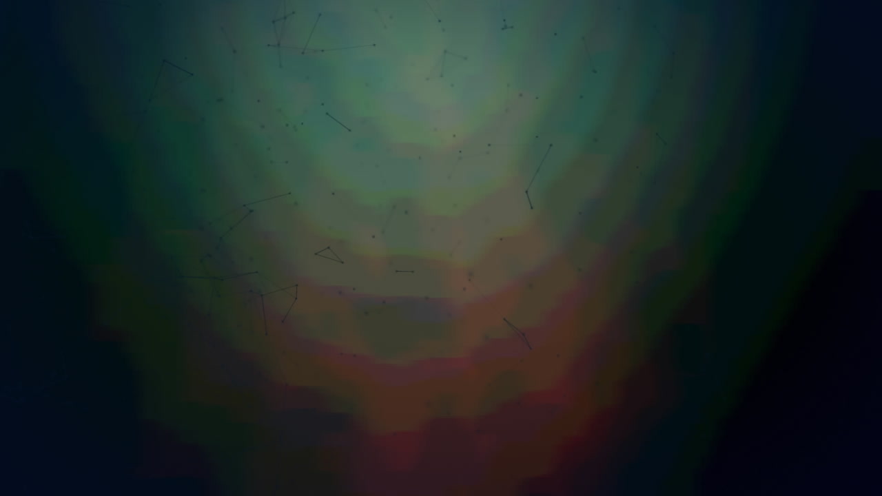 Animation of network of green plexus moving on green background