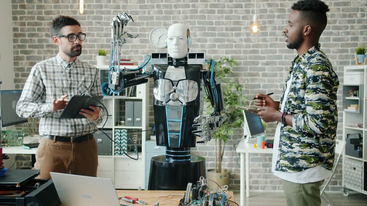 Engineers and a Robot