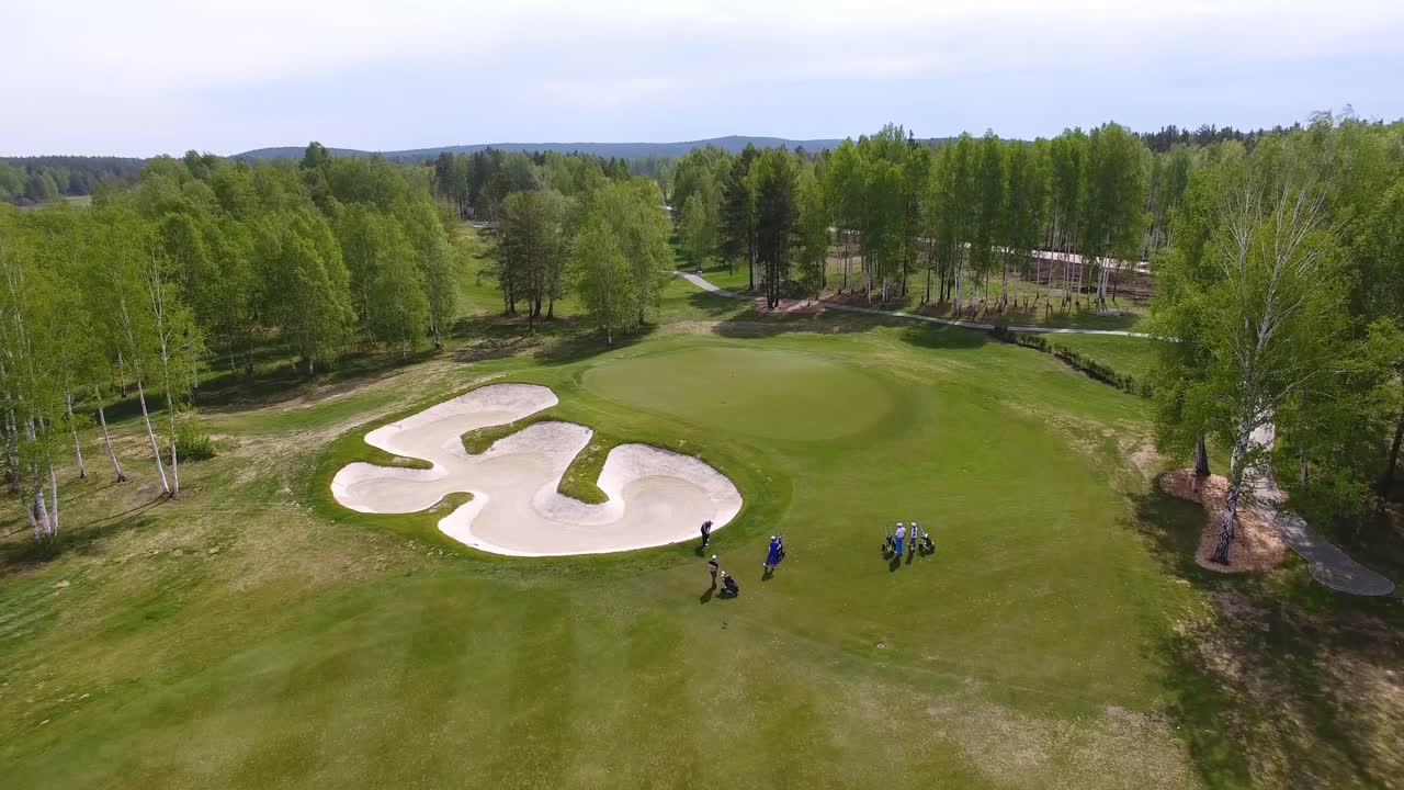 골프 코스 공중 풍경