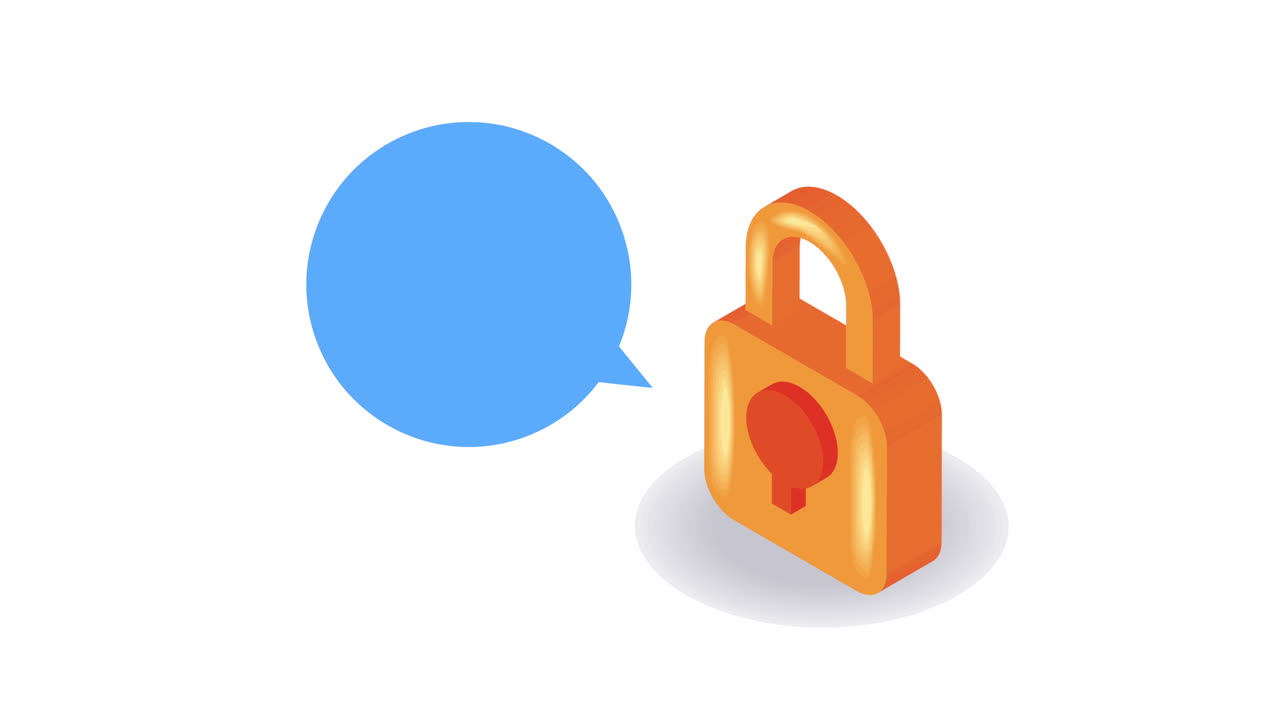 animación de bloqueo dorado seguro