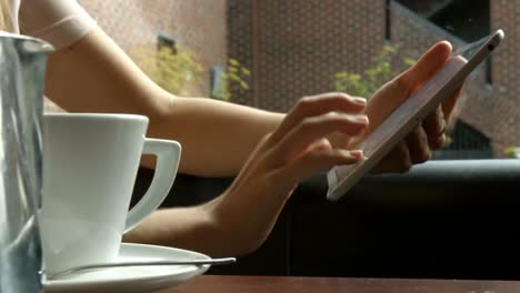 businesswoman using a tablet