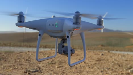 drone en el parque eólico 4k