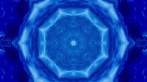 kaleidoscope pattern blue flame energy burst effect