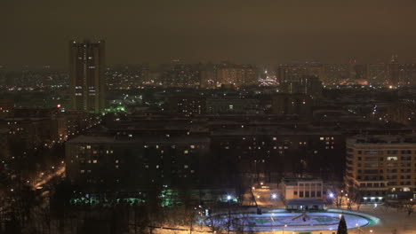 Lapso-De-Tiempo-De-La-Ciudad-Por-La-Noche