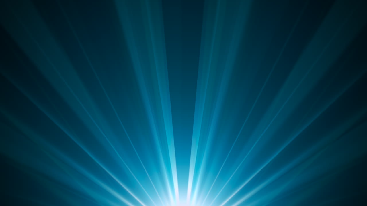 Bright blue rays on deep sky