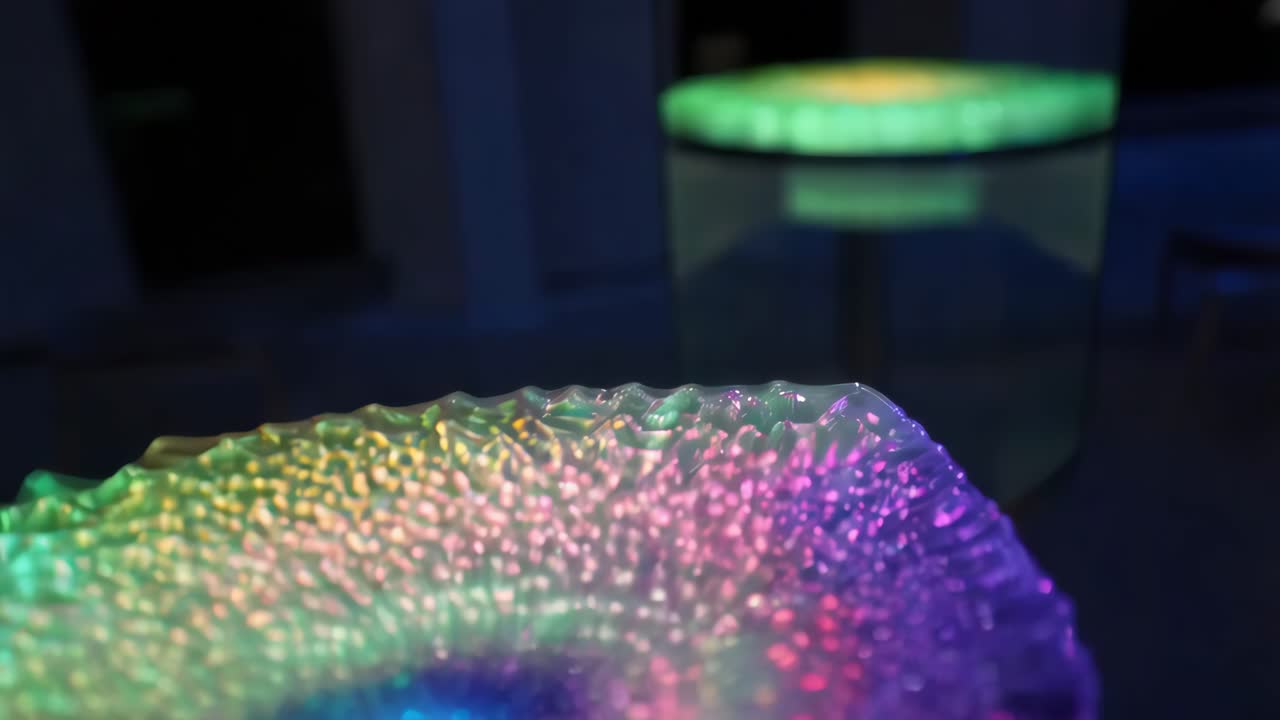 추상적인 라이트 아트 설치