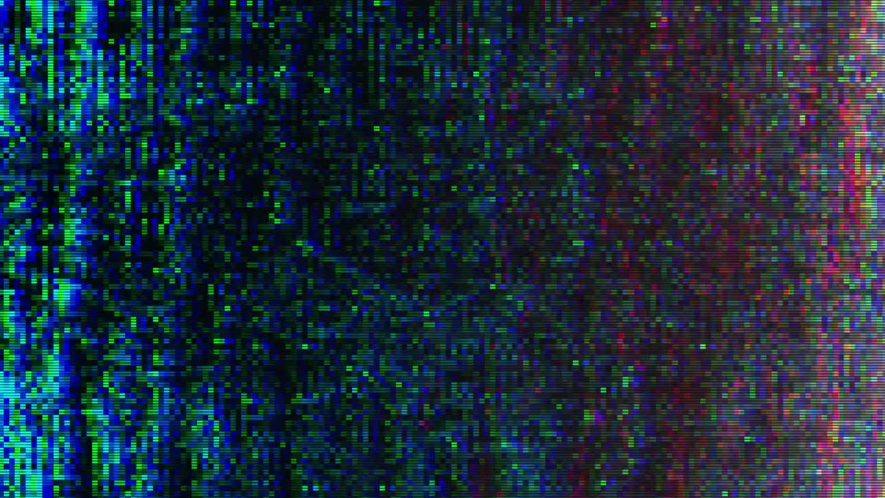 diseño único abstracto animación digital ruido de píxeles error de fallo daño de video
