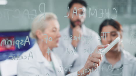 scientists collaborating on research in a laboratory
