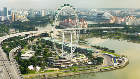 time lapse of the singapore ferris wheel