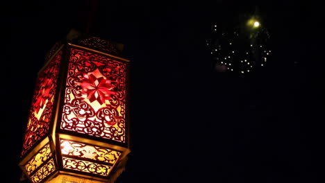 lantern and fireworks