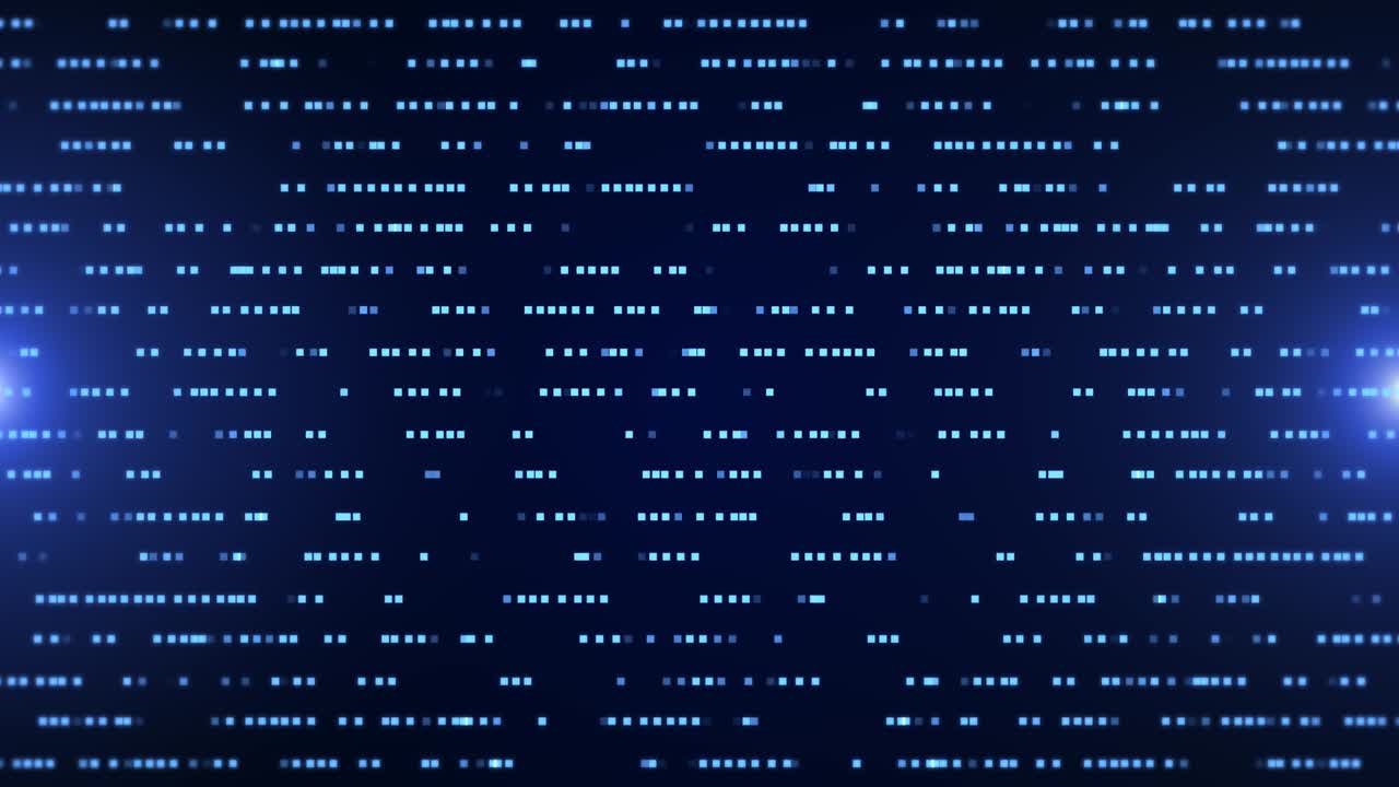 4L loop abstract dark blue digital grid data communication technology background Animation