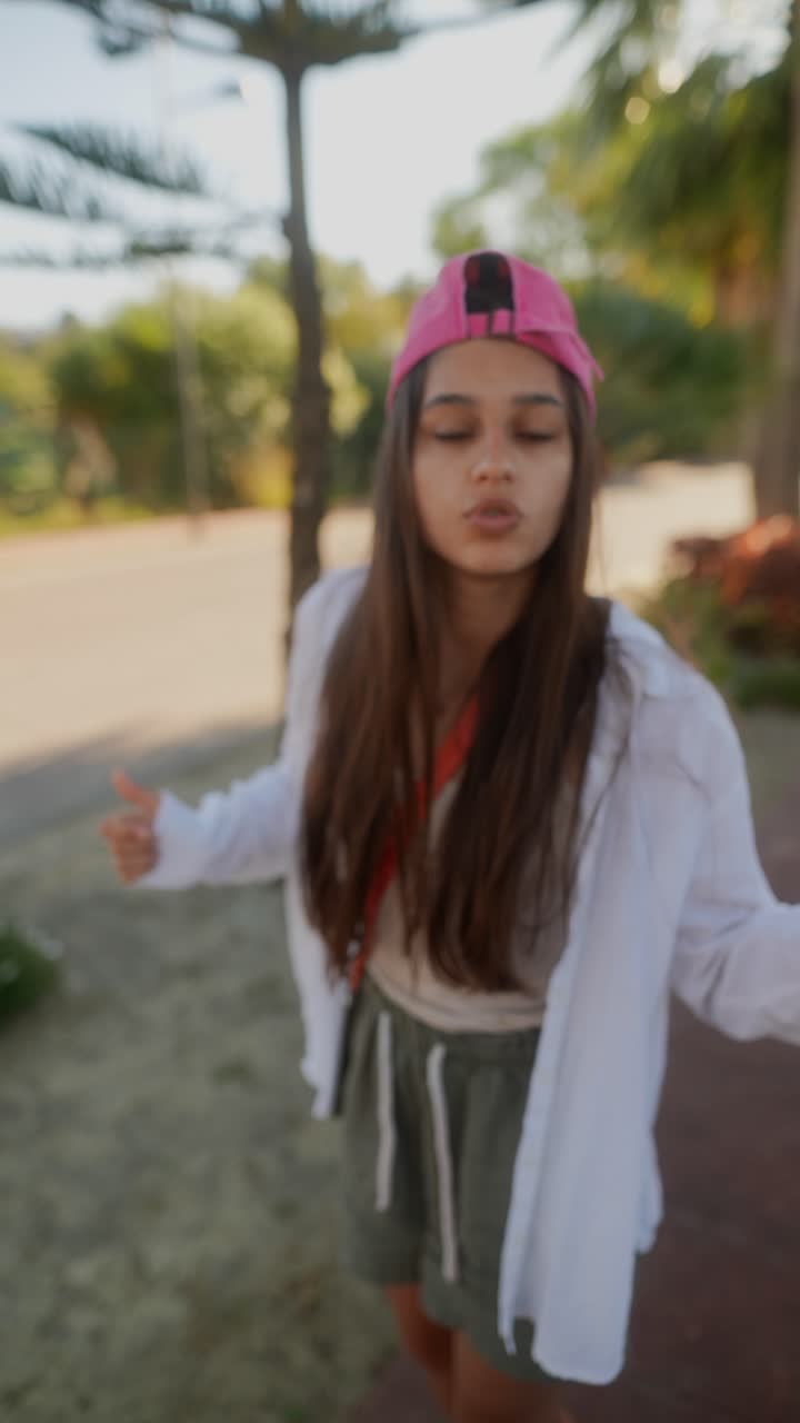 mujer joven en un parque