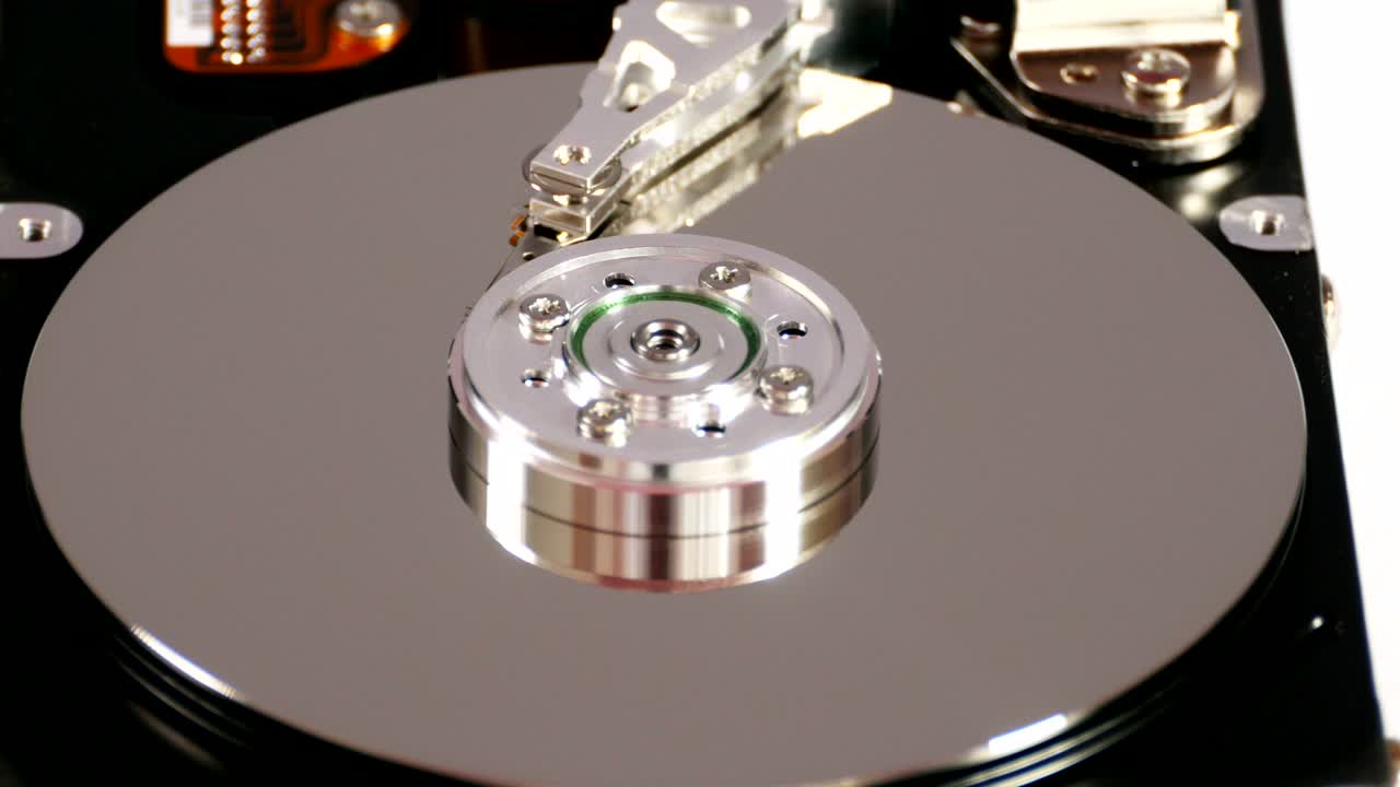 하드 디스크 드라이브의 근접 촬영