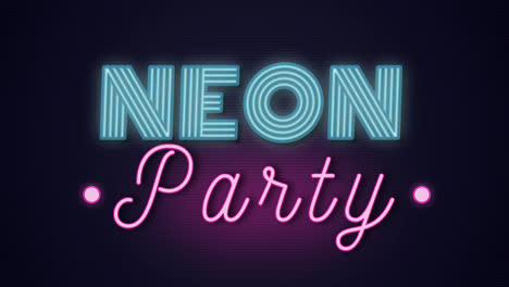 neon party graphic design