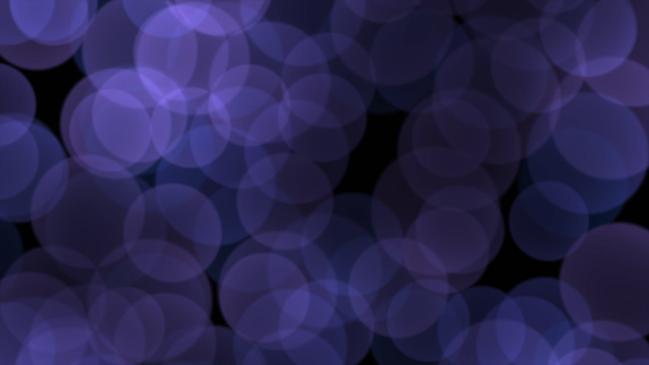 volar neón púrpura redondo bokeh sobre fondo oscuro