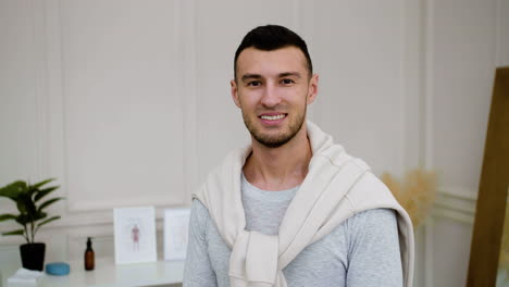 young man in massage room