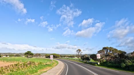 a peaceful drive along a coastal road