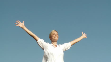 athletic woman doing excercises