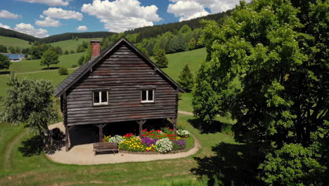 charming wooden house in a picturesque country setting