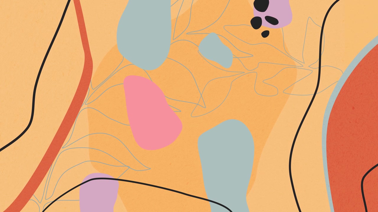 Sfondo astratto animato con forme e linee organiche