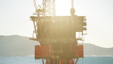 oil drill rig platform on the sea