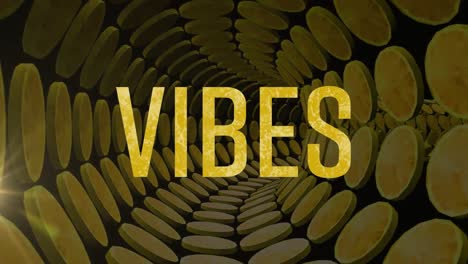 animación de vibraciones texto sobre formas