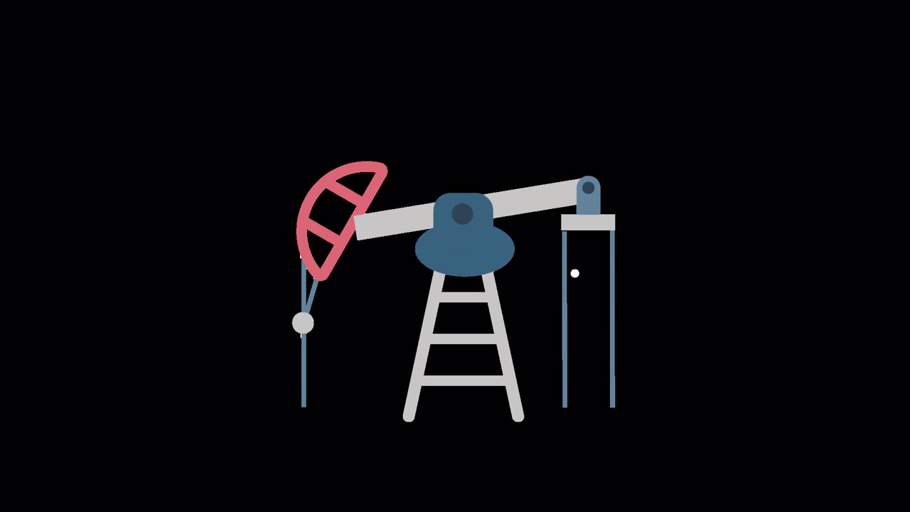 Animated Oil Pumpjack Pumping Crude Oil