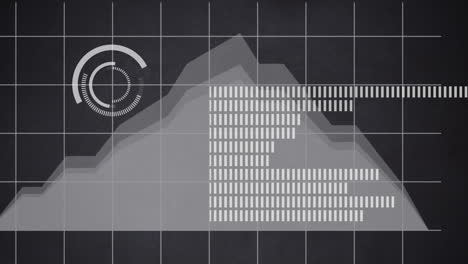 animation of data processing and statistics