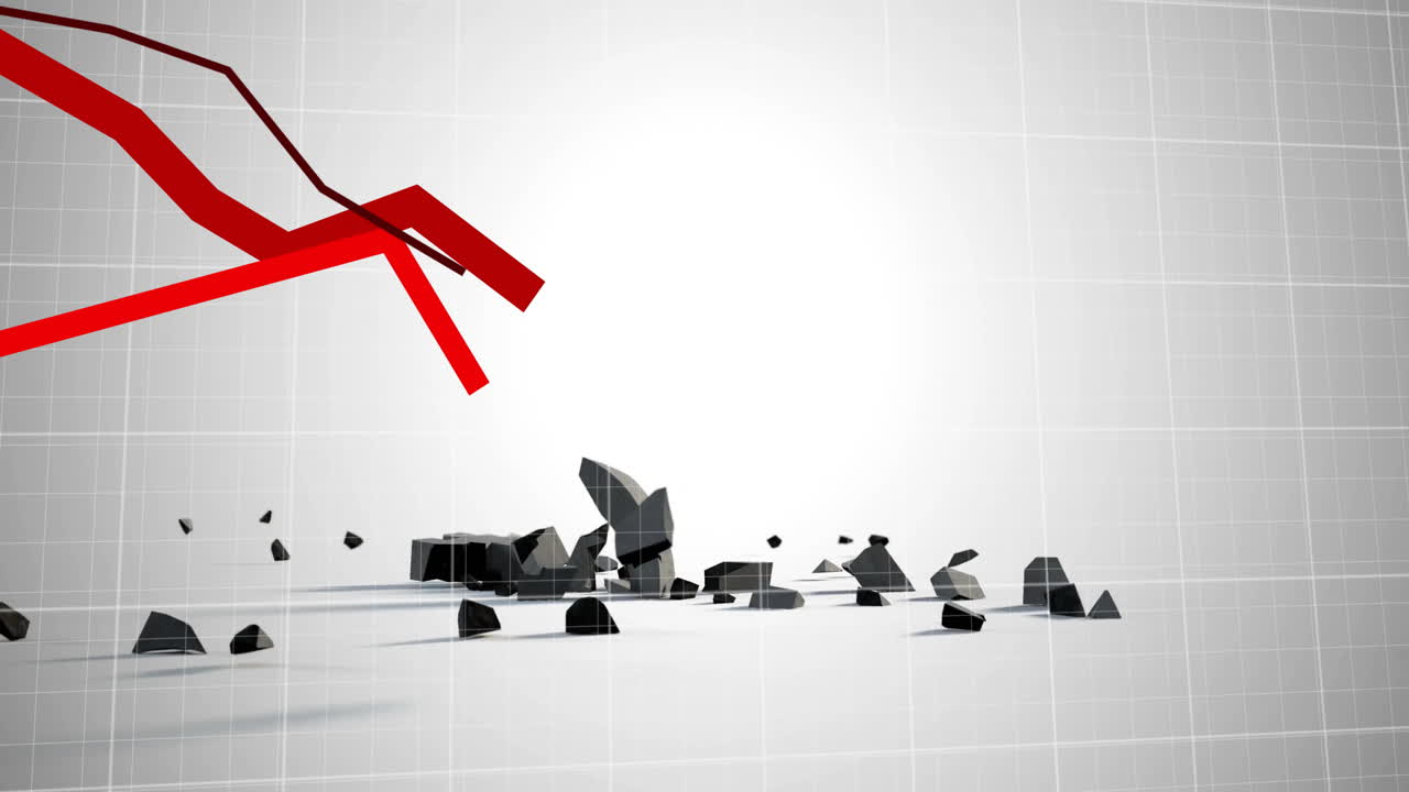 Animation of financial data processing over euro symbol on white background