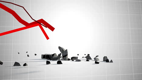 animation of financial data processing over euro symbol on white background