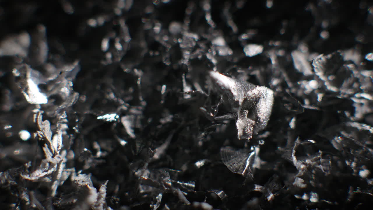 Silver fillings macro shot