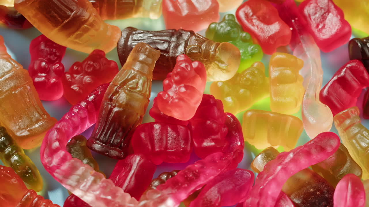 variedad colorida de caramelos de goma