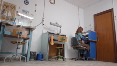 jeweler at work in a workshop