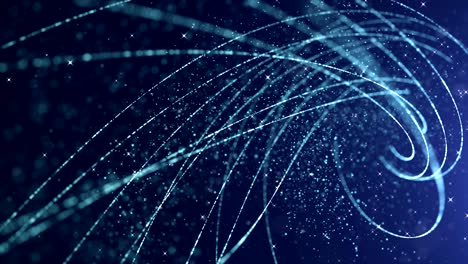 Abstract blue particles background. Loop animation