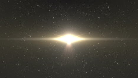 animación de puntos de luz y estrellas sobre fondo negro
